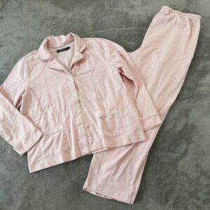 Lauren Ralph Lauren Pajamas Set Pink Women's XL Pants Long Sleeve Shirt Cotton